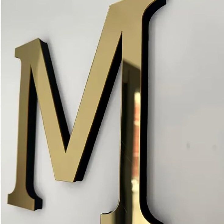 Mirror Finish Laser-cut Letter